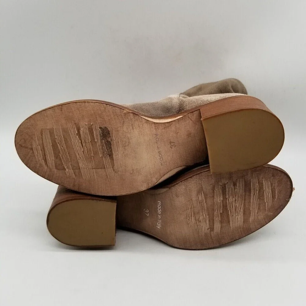 Cordani Womens Taupe Round Toe Pull On Ankle‎ Booties Size US 6.5 EUR 37
